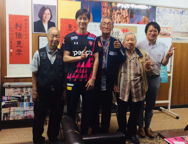 桌球選手江宏傑訪問那霸辦事處和琉球華僑總會