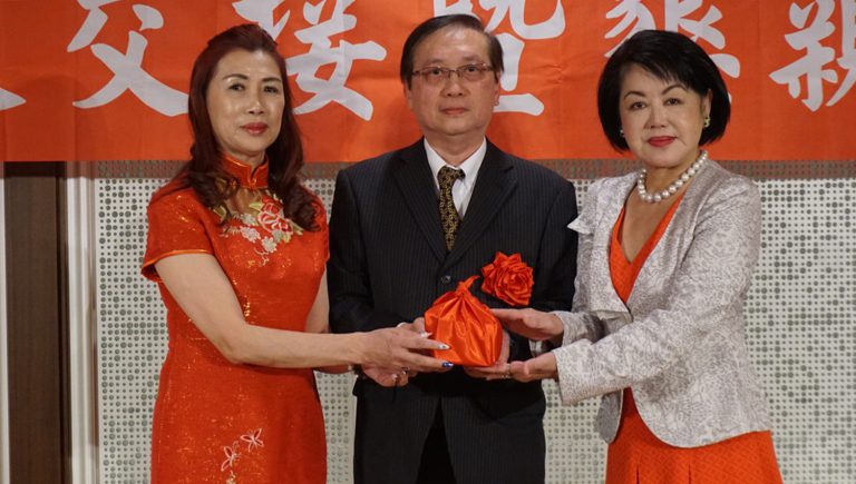 日本國際媽祖會會長交接　洪益芬盼繼續發揚媽祖會