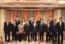 李代表が自民党青年局議員らを招いて夕食会 台湾海峡の平和と経済連携強化で一致