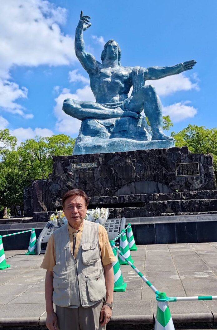 8月13日、長崎原爆81周年の平和祈念式典が行われた平和公園を訪れる。 8月13日、長崎原爆81周年の平和祈念式典が行われた平和公園を訪れる。